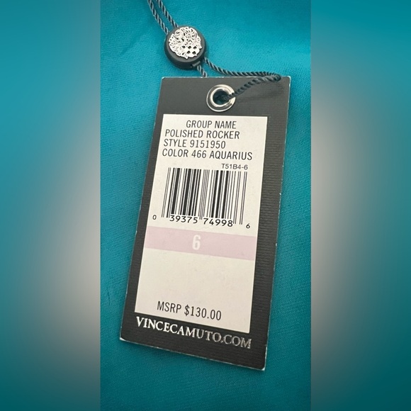 NWT Vince Camuto teal ruffled sleeveless zip up dress. Spring summer Size 6 - Picture 10 of 10